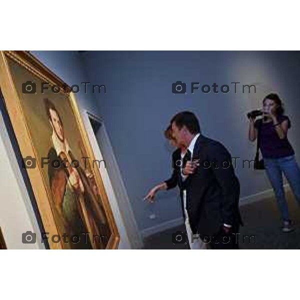 Foto Manzoni Tiziano/LaPresse 28-9-2023 Bergamo Italia - Cronaca - Accademia Carrara invita all\'anteprima stampa del terzo e ultimo progetto espositivo pensato per l\'anno di Bergamo Brescia Capitale della Cultura attraverso un on omaggio alla pittura, Tutta in voi la luce mia. Pittura di storia e melodramma allestimento straordinario che trasforma la Carrara in un teatro, viene messa in scena l\'epoca che rese l’Italia famosa in Europa e nel mondo, con protagonisti come Gioachino Rossini, Gaetano Donizetti, Vincenzo Bellini e Giuseppe Verdi, le loro composizioni, i teatri, gli incontri.