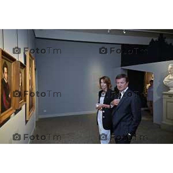 Foto Manzoni Tiziano/LaPresse 28-9-2023 Bergamo Italia - Cronaca - Accademia Carrara invita all\'anteprima stampa del terzo e ultimo progetto espositivo pensato per l\'anno di Bergamo Brescia Capitale della Cultura attraverso un on omaggio alla pittura, Tutta in voi la luce mia. Pittura di storia e melodramma allestimento straordinario che trasforma la Carrara in un teatro, viene messa in scena l\'epoca che rese l’Italia famosa in Europa e nel mondo, con protagonisti come Gioachino Rossini, Gaetano Donizetti, Vincenzo Bellini e Giuseppe Verdi, le loro composizioni, i teatri, gli incontri.