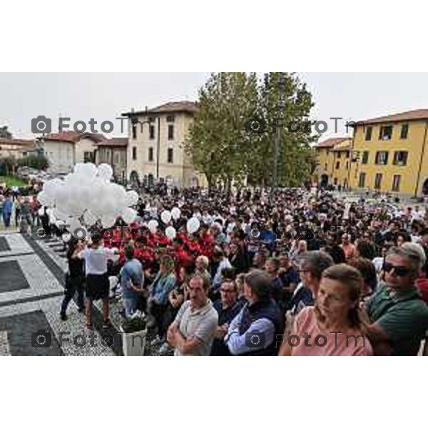 Foto Manzoni Tiziano/LaPresse 4-10- 2023Bergamo Italia - Cronaca -Ghisalba funerale di Diego Sangalli morto in montagna