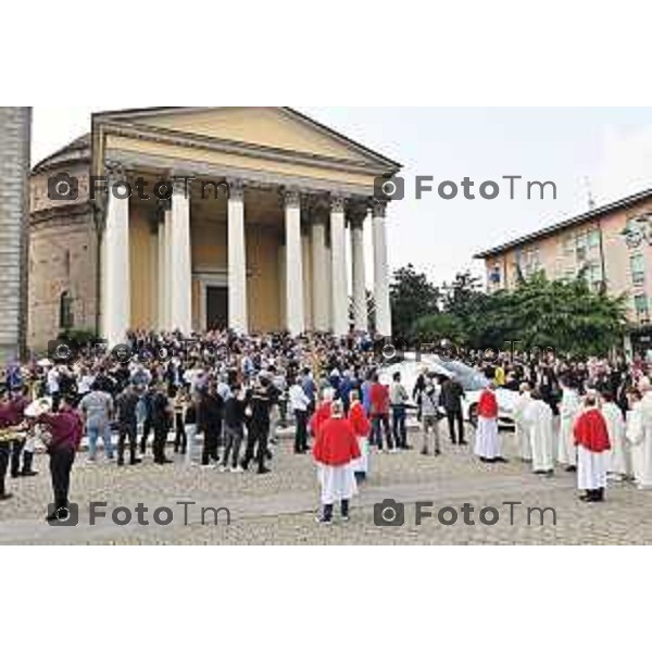 Foto Manzoni Tiziano/LaPresse 4-10- 2023Bergamo Italia - Cronaca -Ghisalba funerale di Diego Sangalli morto in montagna