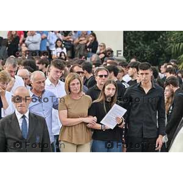 Foto Manzoni Tiziano/LaPresse 4-10- 2023Bergamo Italia - Cronaca -Ghisalba funerale di Diego Sangalli morto in montagna