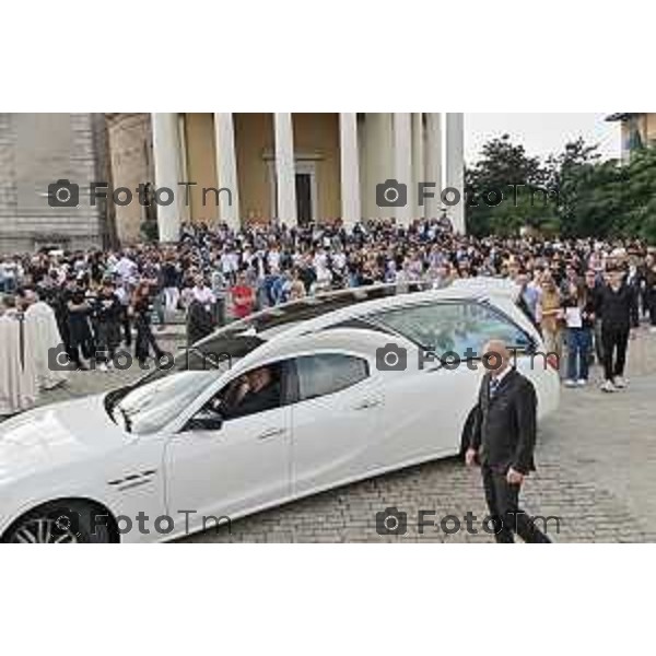 Foto Manzoni Tiziano/LaPresse 4-10- 2023Bergamo Italia - Cronaca -Ghisalba funerale di Diego Sangalli morto in montagna