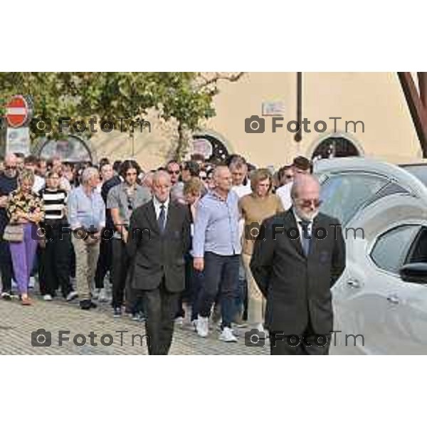 Foto Manzoni Tiziano/LaPresse 4-10- 2023Bergamo Italia - Cronaca -Ghisalba funerale di Diego Sangalli morto in montagna