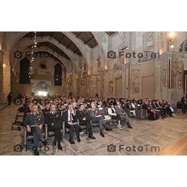 Foto Manzoni Tiziano/LaPresse 7-10-2023Bergamo Italia - Cronaca - Sindaco di Bergamo Giorgio Gori e il Presidente del Consiglio comunale Ferruccio Rota Consiglio comunale straordinario per il conferimento della Cittadinanza Onoraria "Giovanni XXIII" a S.B. Pierbattista Pizzaballa Patriarca di Gerusalemme e dei Latini