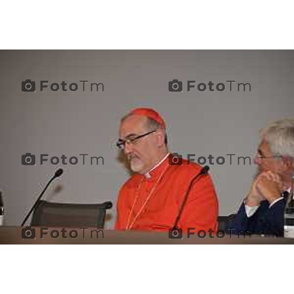 Foto Manzoni Tiziano/LaPresse 7-10-2023Bergamo Italia - Cronaca - Sindaco di Bergamo Giorgio Gori e il Presidente del Consiglio comunale Ferruccio Rota Consiglio comunale straordinario per il conferimento della Cittadinanza Onoraria "Giovanni XXIII" a S.B. Pierbattista Pizzaballa Patriarca di Gerusalemme e dei Latini