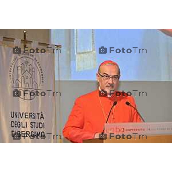 Foto Manzoni Tiziano/LaPresse 7-10-2023Bergamo Italia - Cronaca - Sindaco di Bergamo Giorgio Gori e il Presidente del Consiglio comunale Ferruccio Rota Consiglio comunale straordinario per il conferimento della Cittadinanza Onoraria "Giovanni XXIII" a S.B. Pierbattista Pizzaballa Patriarca di Gerusalemme e dei Latini