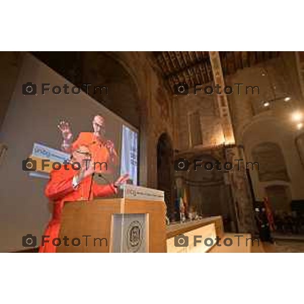 Foto Manzoni Tiziano/LaPresse 7-10-2023Bergamo Italia - Cronaca - Sindaco di Bergamo Giorgio Gori e il Presidente del Consiglio comunale Ferruccio Rota Consiglio comunale straordinario per il conferimento della Cittadinanza Onoraria "Giovanni XXIII" a S.B. Pierbattista Pizzaballa Patriarca di Gerusalemme e dei Latini