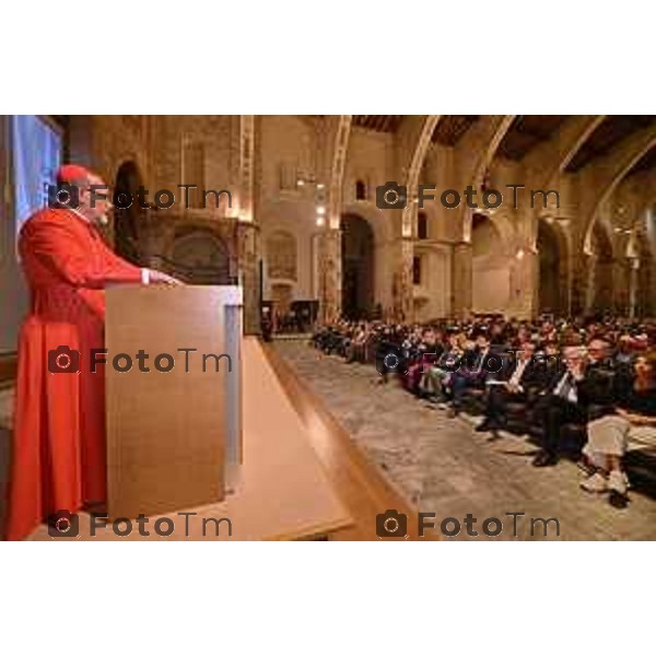 Foto Manzoni Tiziano/LaPresse 7-10-2023Bergamo Italia - Cronaca - Sindaco di Bergamo Giorgio Gori e il Presidente del Consiglio comunale Ferruccio Rota Consiglio comunale straordinario per il conferimento della Cittadinanza Onoraria "Giovanni XXIII" a S.B. Pierbattista Pizzaballa Patriarca di Gerusalemme e dei Latini