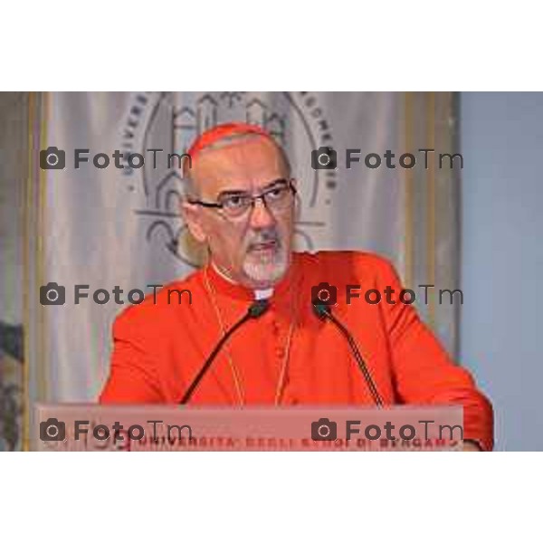 Foto Manzoni Tiziano/LaPresse 7-10-2023Bergamo Italia - Cronaca - Sindaco di Bergamo Giorgio Gori e il Presidente del Consiglio comunale Ferruccio Rota Consiglio comunale straordinario per il conferimento della Cittadinanza Onoraria "Giovanni XXIII" a S.B. Pierbattista Pizzaballa Patriarca di Gerusalemme e dei Latini