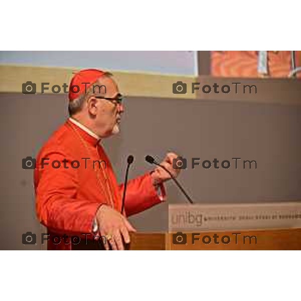 Foto Manzoni Tiziano/LaPresse 7-10-2023Bergamo Italia - Cronaca - Sindaco di Bergamo Giorgio Gori e il Presidente del Consiglio comunale Ferruccio Rota Consiglio comunale straordinario per il conferimento della Cittadinanza Onoraria "Giovanni XXIII" a S.B. Pierbattista Pizzaballa Patriarca di Gerusalemme e dei Latini