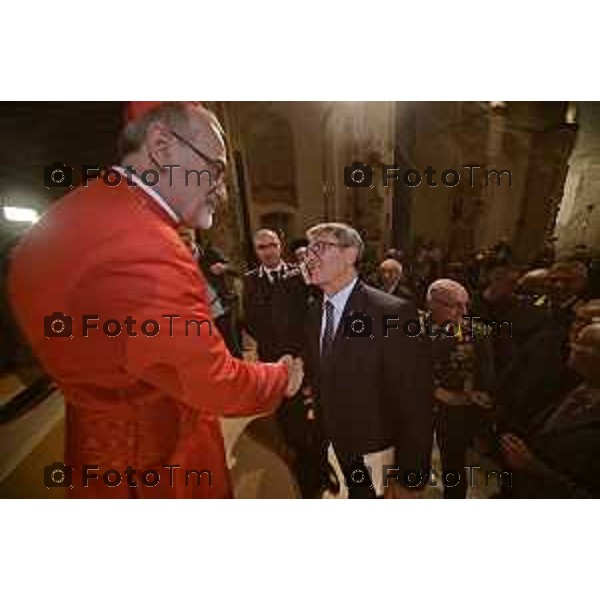 Foto Manzoni Tiziano/LaPresse 7-10-2023Bergamo Italia - Cronaca - Sindaco di Bergamo Giorgio Gori e il Presidente del Consiglio comunale Ferruccio Rota Consiglio comunale straordinario per il conferimento della Cittadinanza Onoraria "Giovanni XXIII" a S.B. Pierbattista Pizzaballa Patriarca di Gerusalemme e dei Latini