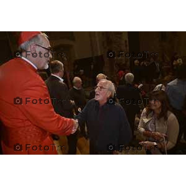 Foto Manzoni Tiziano/LaPresse 7-10-2023Bergamo Italia - Cronaca - Sindaco di Bergamo Giorgio Gori e il Presidente del Consiglio comunale Ferruccio Rota Consiglio comunale straordinario per il conferimento della Cittadinanza Onoraria "Giovanni XXIII" a S.B. Pierbattista Pizzaballa Patriarca di Gerusalemme e dei Latini