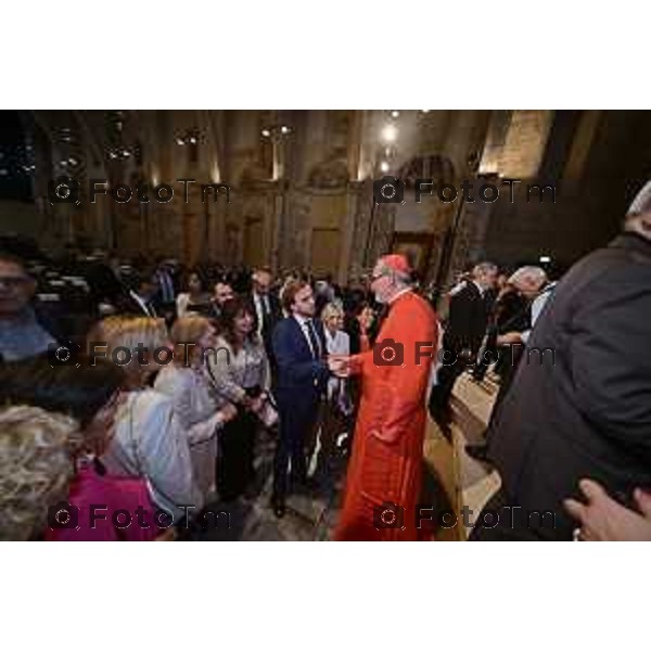 Foto Manzoni Tiziano/LaPresse 7-10-2023Bergamo Italia - Cronaca - Sindaco di Bergamo Giorgio Gori e il Presidente del Consiglio comunale Ferruccio Rota Consiglio comunale straordinario per il conferimento della Cittadinanza Onoraria "Giovanni XXIII" a S.B. Pierbattista Pizzaballa Patriarca di Gerusalemme e dei Latini