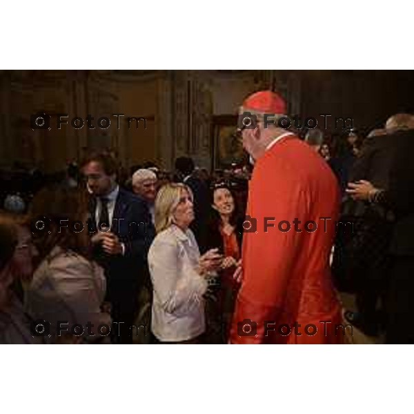 Foto Manzoni Tiziano/LaPresse 7-10-2023Bergamo Italia - Cronaca - Sindaco di Bergamo Giorgio Gori e il Presidente del Consiglio comunale Ferruccio Rota Consiglio comunale straordinario per il conferimento della Cittadinanza Onoraria "Giovanni XXIII" a S.B. Pierbattista Pizzaballa Patriarca di Gerusalemme e dei Latini