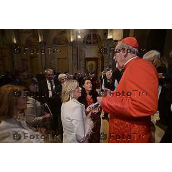 Foto Manzoni Tiziano/LaPresse 7-10-2023Bergamo Italia - Cronaca - Sindaco di Bergamo Giorgio Gori e il Presidente del Consiglio comunale Ferruccio Rota Consiglio comunale straordinario per il conferimento della Cittadinanza Onoraria "Giovanni XXIII" a S.B. Pierbattista Pizzaballa Patriarca di Gerusalemme e dei Latini