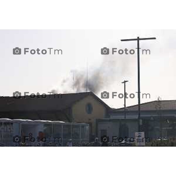 Foto Tommaso Berardi for Manzoni/LaPresse 8/10/23 Bergamo Italia - Cronaca - Incendio Stazione BG