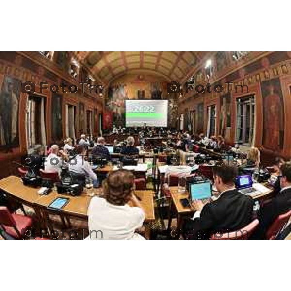 Tiziano Manzoni/LaPresse 9-10- 2023 Bergamo, Italia Cronaca Bergamo Bergamo Consiglio comunale discussione PGT con i consulenti in aula