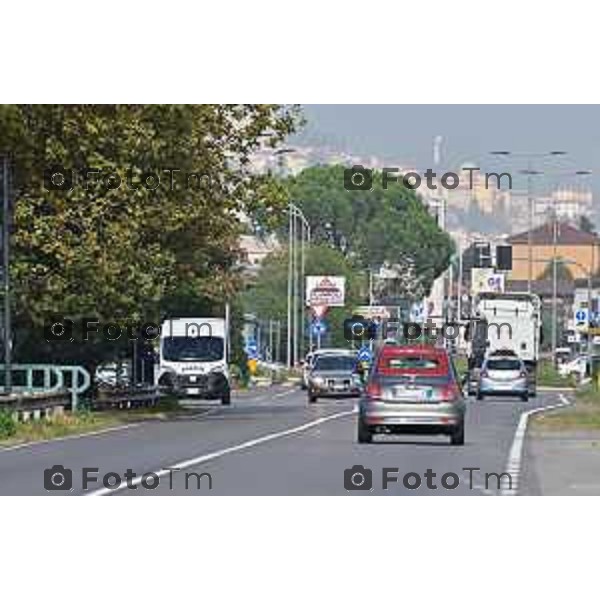 Foto Manzoni Tiziano/LaPresse 10-10-2023Bergamo Italia - Cronaca - Lallio BG Provinciale 525 e la roggia