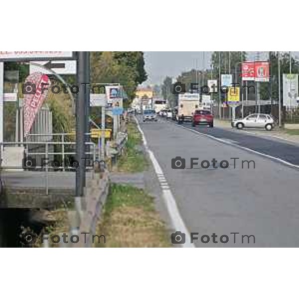 Foto Manzoni Tiziano/LaPresse 10-10-2023Bergamo Italia - Cronaca - Lallio BG Provinciale 525 e la roggia