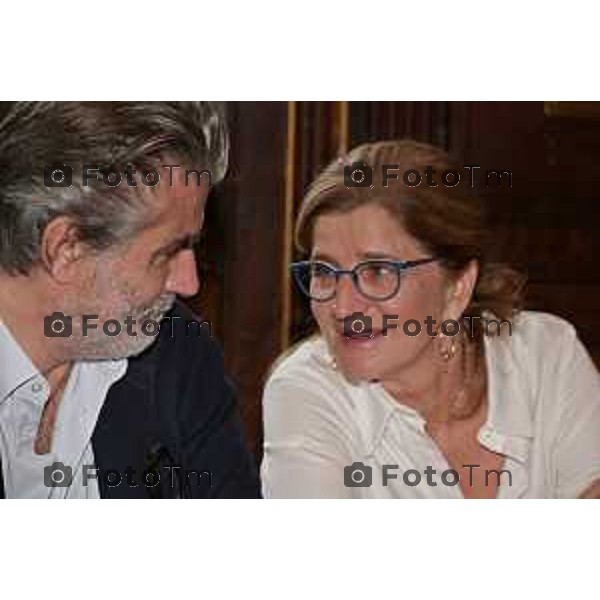 Foto Manzoni Tiziano/LaPresse 14-10- 2023 Bergamo Italia - Cronaca -Bergamo seminario giovani sul filo sull’aggressività di gruppo, vicesindaco Sergio Gandi e l’ex deputata Elena Carnevali