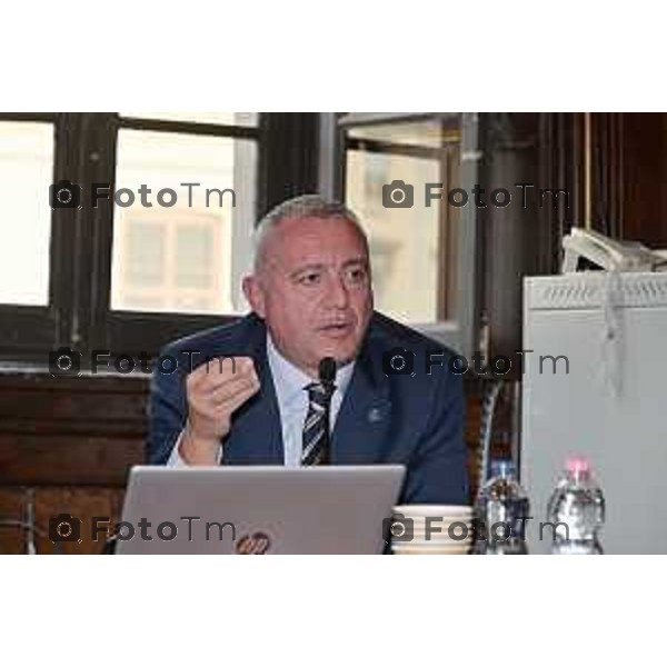 Foto Manzoni Tiziano/LaPresse 14-10- 2023 Bergamo Italia - Cronaca -Bergamo seminario giovani sul filo sull’aggressività di gruppo,Andra Sandroni primo dirigente polizia di stato questura bg