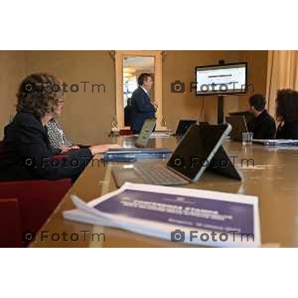 Foto Manzoni Tiziano/LaPresse 16-10-2023Bergamo Italia - Cronaca - Bergamo Presentazione del Bilancio di Sostenibilità di Confindustrial Teatro Donizetti