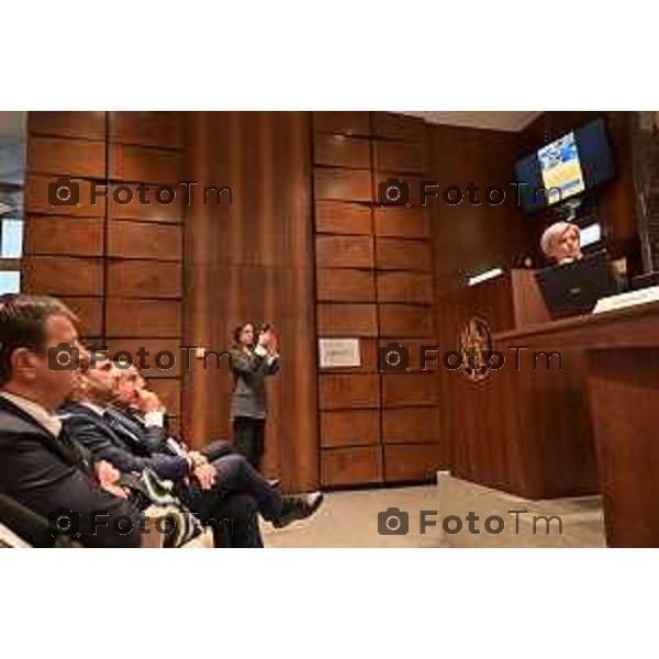 Foto Manzoni Tiziano/LaPresse 18-10-2023Bergamo Italia - Cronaca - Camera di Commercio Confcooperative Bergamo convegno con Ministro del Lavoro, Marina Elvira Calderone,