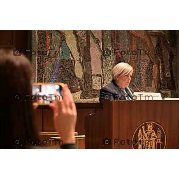 Foto Manzoni Tiziano/LaPresse 18-10-2023Bergamo Italia - Cronaca - Camera di Commercio Confcooperative Bergamo convegno con Ministro del Lavoro, Marina Elvira Calderone,