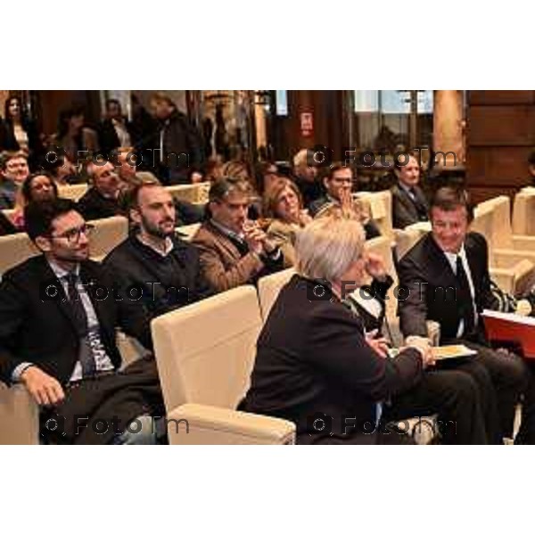 Foto Manzoni Tiziano/LaPresse 18-10-2023Bergamo Italia - Cronaca - Camera di Commercio Confcooperative Bergamo convegno con Ministro del Lavoro, Marina Elvira Calderone,