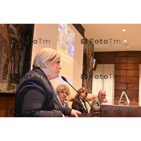 Foto Manzoni Tiziano/LaPresse 18-10-2023Bergamo Italia - Cronaca - Camera di Commercio Confcooperative Bergamo convegno con Ministro del Lavoro, Marina Elvira Calderone,