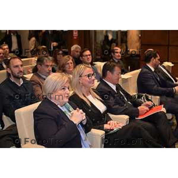 Foto Manzoni Tiziano/LaPresse 18-10-2023Bergamo Italia - Cronaca - Camera di Commercio Confcooperative Bergamo convegno con Ministro del Lavoro, Marina Elvira Calderone,