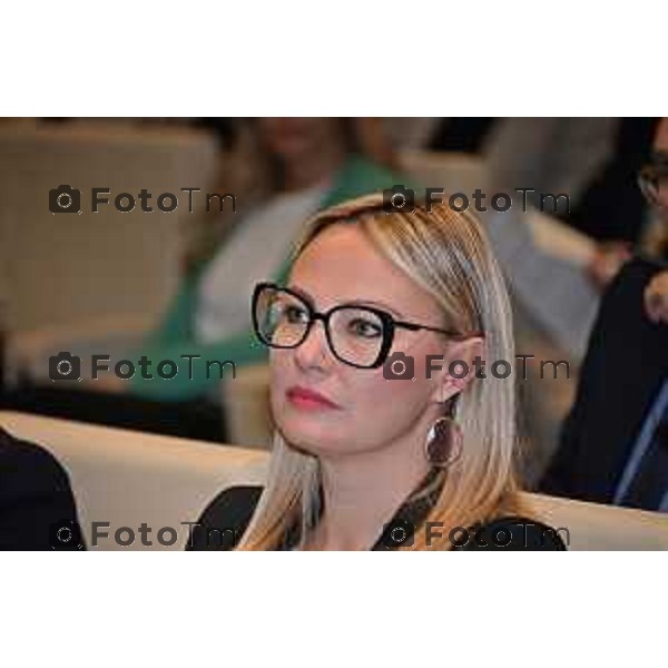 Foto Manzoni Tiziano/LaPresse 18-10-2023Bergamo Italia - Cronaca - Camera di Commercio Confcooperative Bergamo convegno con Ministro del Lavoro, Marina Elvira Calderone,