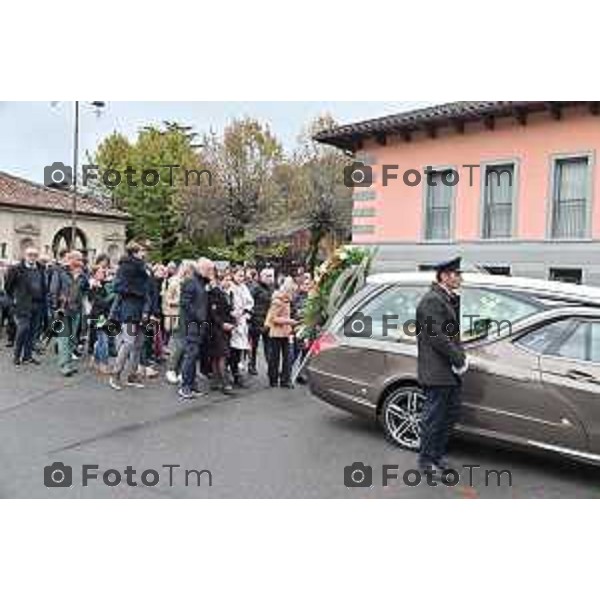 Tiziano Manzoni/LaPresse 20-10- 2023 Bergamo, Italia Cronaca Bergamo Selvino Bg funerale Diego Bertocchi sindaco del paese