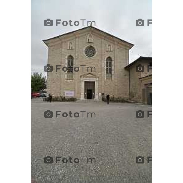 Foto Manzoni Tiziano/LaPresse 21-10-2023 Bergamo Italia - Cronaca - Presentazione intervento restauro delle formelle soffitto Chiesa di Santa Maria della Consolazione, San Nicola, in Almenno San Salvatore (Bergamo), realizzato grazie al contributo di FAI e INTESA SANPAOLO nell’ambito della campagna “I LUOGHI DEL CUORE”.Bg