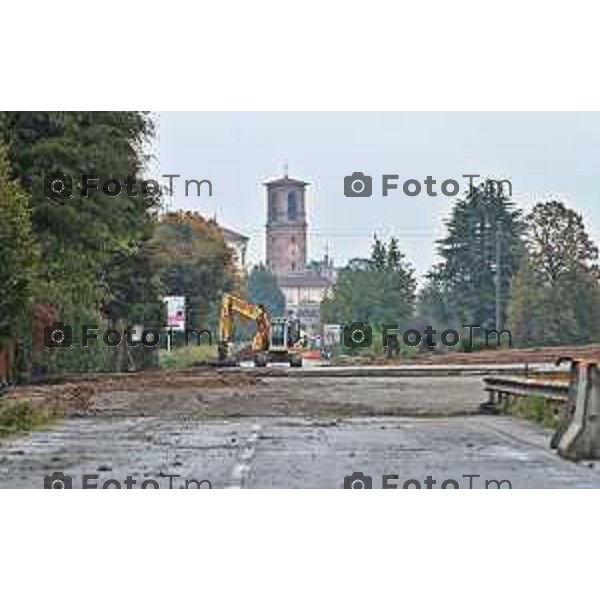 Foto Manzoni Tiziano/LaPresse 24-10-2023 Bergamo Italia - Cronaca -Verdellino bg cantieree Tangenziale