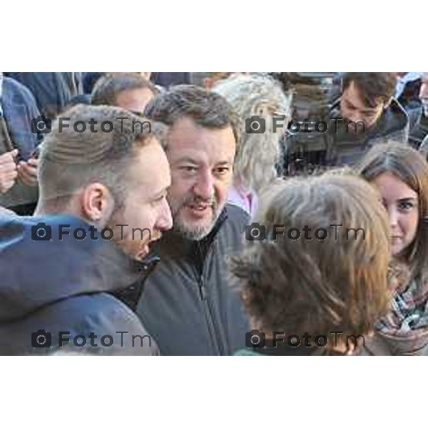 Tiziano Manzoni/LaPresse 11-01- 2023 Bergamo, Italia Cronaca Bergamo Bergamo nuova sede Lega alla Grumellina con Salvini