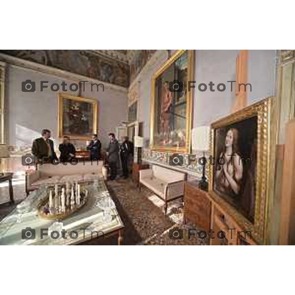 Tiziano Manzoni/LaPresse 17-11- 2023 Bergamo, Italia Cronaca Bergamo Bergamo Apertura palazzo Moroni dopo il restauro Marco Magnifico Presidente FAI Fondo per l’Ambiente Italiano Lucretia Moroni Presidente Fondazione Museo di Palazzo Moroni