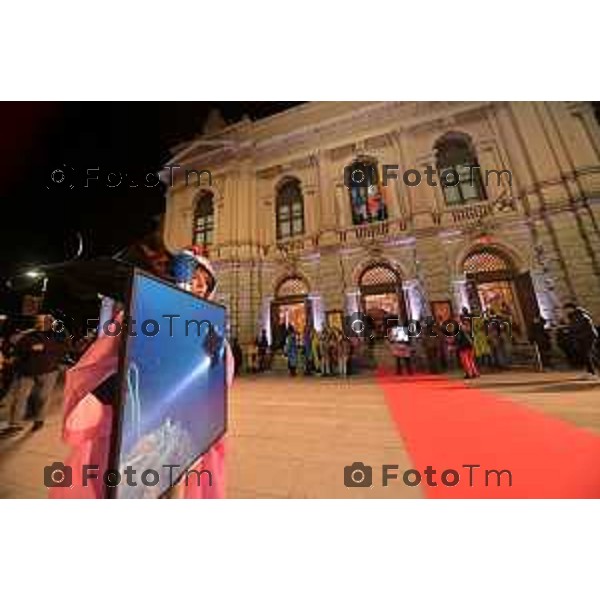 Tiziano Manzoni/LaPresse 9-01- 2023 Bergamo, Italia Cronaca Bergamo prima al teatro donizetti dell\'opera Il diluvio Universale