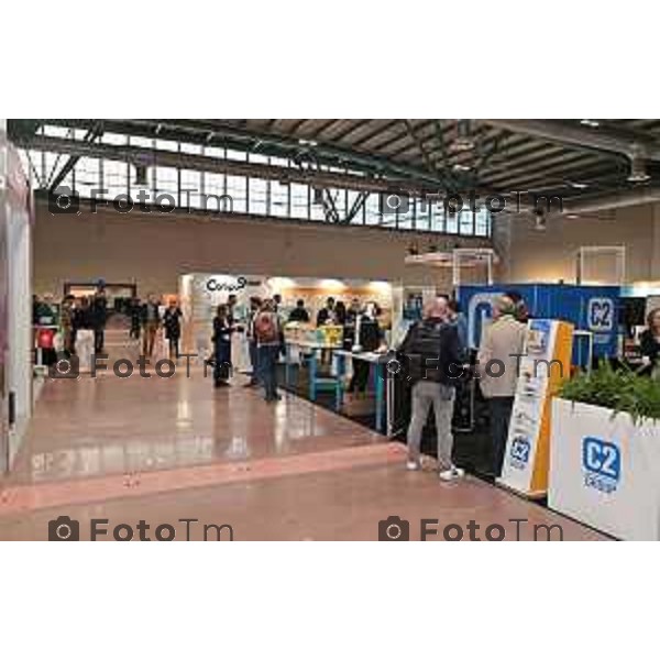 Foto Manzoni Tiziano/LaPresse 24-11-2023 Bergamo Italia- Cronaca Orhan Bergamo Apertura Fiera orientamento e Stati Generali della scuola digitale 2023 stand fiera orientamento