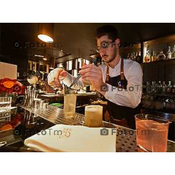 Foto Manzoni Tiziano/LaPresse 24-11-2023 Bergamo Italia- Cronaca Orhan Bergamo ristorante WEN inaugur iLounge Bar aperitivo in stile Izakaya