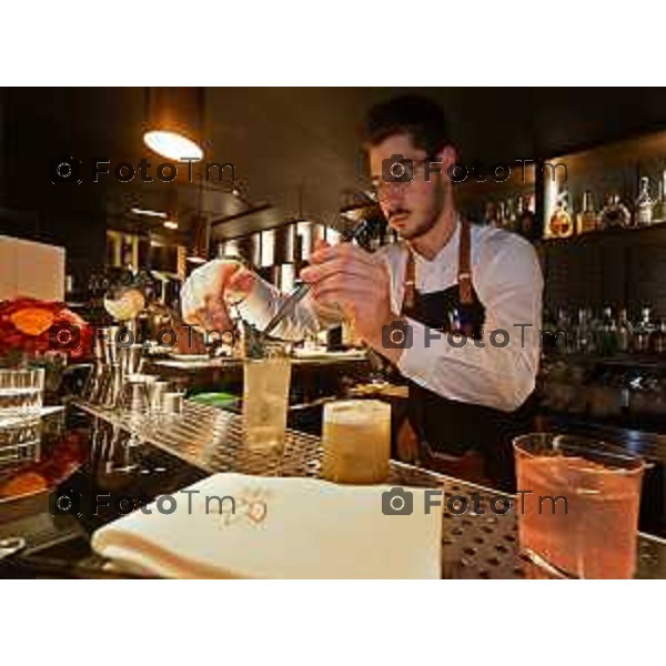 Foto Manzoni Tiziano/LaPresse 24-11-2023 Bergamo Italia- Cronaca Orhan Bergamo ristorante WEN inaugur iLounge Bar aperitivo in stile Izakaya