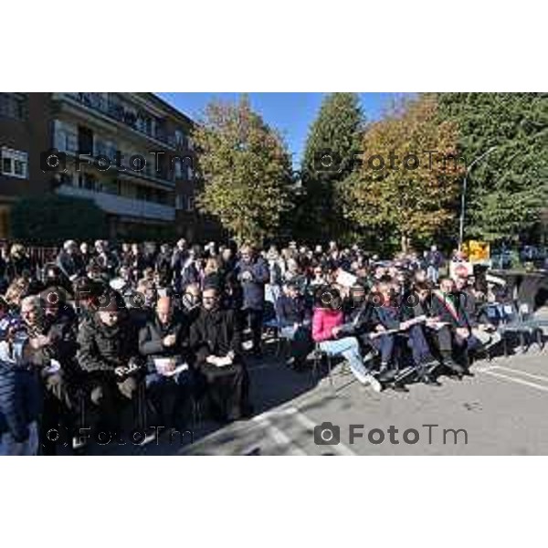 Foto Manzoni Tiziano/LaPresse 25-11-2023 Bergamo Italia- Cronaca Orhan l\'ampliamento de “La Casa di Leo”, una struttura di housing per l\'accoglienza dei pazienti pediatrici, con patologie gravi in cura presso l\'Ospedale Papa Giovanni XXIII, Susanna Berlendis e Michele Morghen,