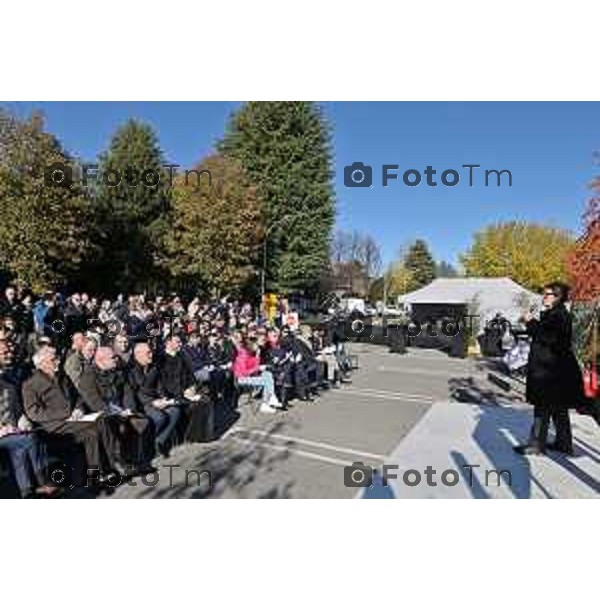 Foto Manzoni Tiziano/LaPresse 25-11-2023 Bergamo Italia- Cronaca Orhan l\'ampliamento de “La Casa di Leo”, una struttura di housing per l\'accoglienza dei pazienti pediatrici, con patologie gravi in cura presso l\'Ospedale Papa Giovanni XXIII, Susanna Berlendis e Michele Morghen,