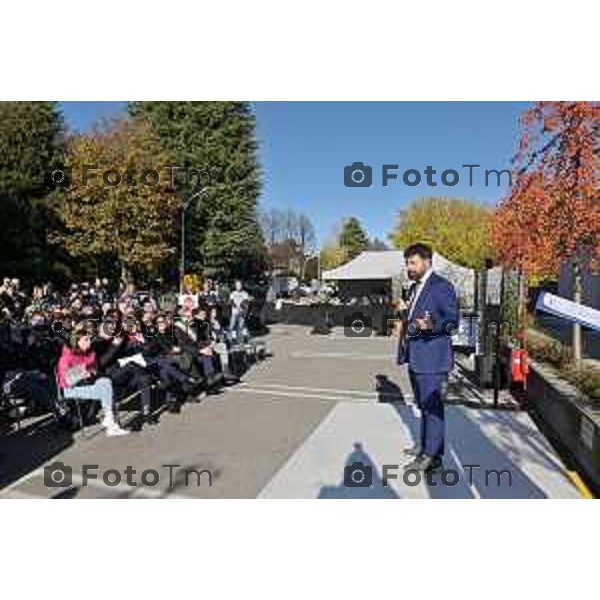 Foto Manzoni Tiziano/LaPresse 25-11-2023 Bergamo Italia- Cronaca Orhan l\'ampliamento de “La Casa di Leo”, una struttura di housing per l\'accoglienza dei pazienti pediatrici, con patologie gravi in cura presso l\'Ospedale Papa Giovanni XXIII, Susanna Berlendis e Michele Morghen,