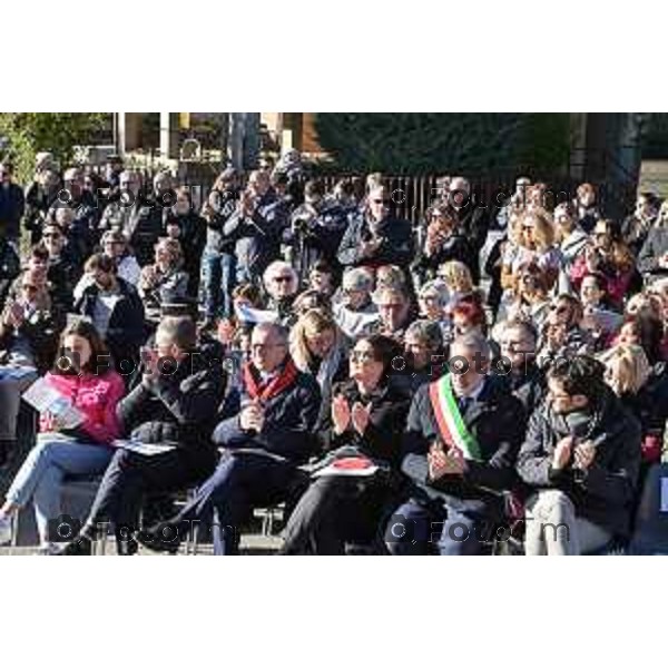 Foto Manzoni Tiziano/LaPresse 25-11-2023 Bergamo Italia- Cronaca Orhan l\'ampliamento de “La Casa di Leo”, una struttura di housing per l\'accoglienza dei pazienti pediatrici, con patologie gravi in cura presso l\'Ospedale Papa Giovanni XXIII, Susanna Berlendis e Michele Morghen,