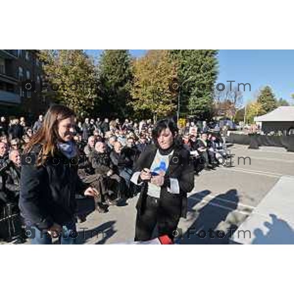 Foto Manzoni Tiziano/LaPresse 25-11-2023 Bergamo Italia- Cronaca Orhan l\'ampliamento de “La Casa di Leo”, una struttura di housing per l\'accoglienza dei pazienti pediatrici, con patologie gravi in cura presso l\'Ospedale Papa Giovanni XXIII, Susanna Berlendis e Michele Morghen,