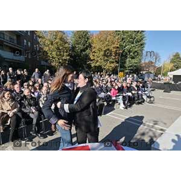 Foto Manzoni Tiziano/LaPresse 25-11-2023 Bergamo Italia- Cronaca Orhan l\'ampliamento de “La Casa di Leo”, una struttura di housing per l\'accoglienza dei pazienti pediatrici, con patologie gravi in cura presso l\'Ospedale Papa Giovanni XXIII, Susanna Berlendis e Michele Morghen,