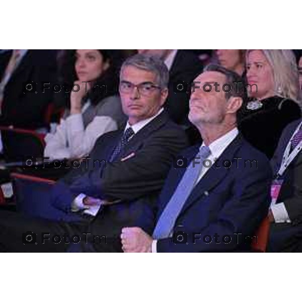 Foto Manzoni Tiziano/LaPresse 27-11-2023 Bergamo Italia- Cronaca Orhan Treviglio World Manufacturing Foundation XI ediz l World Manufacturing Forum “Nuovi modelli di business per il manifatturiero del futuro”