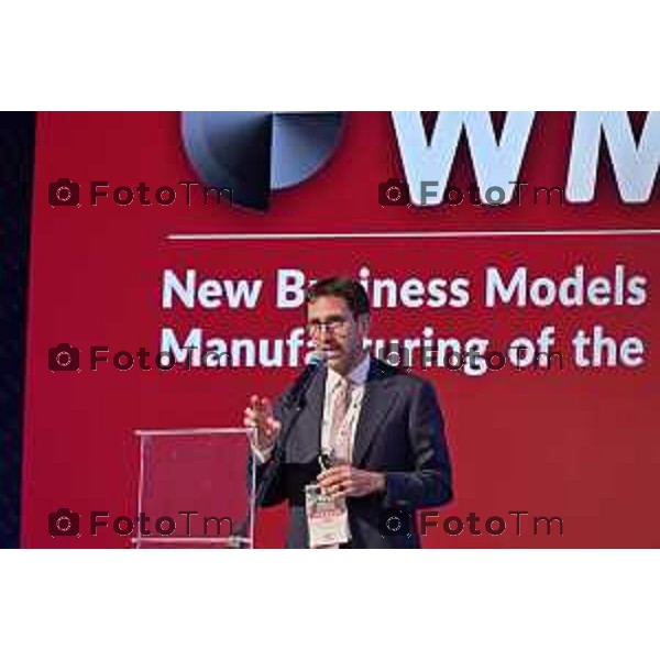 Foto Manzoni Tiziano/LaPresse 27-11-2023 Bergamo Italia- Cronaca Orhan Treviglio World Manufacturing Foundation XI ediz l World Manufacturing Forum “Nuovi modelli di business per il manifatturiero del futuro” Diego Andreis,