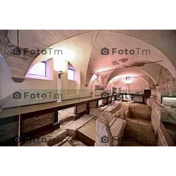 Foto Manzoni Tiziano/LaPresse 30-11-2023 Bergamo Italia- Cronaca mostra LE MURA NELLA STORIA. Tesori di una città-fortezza del Rinascimento. La mostra Sala dei Giuristi nel Museo del Cinquecento in Palazzo del Podestà, Piazza Vecchia a Bergamo.